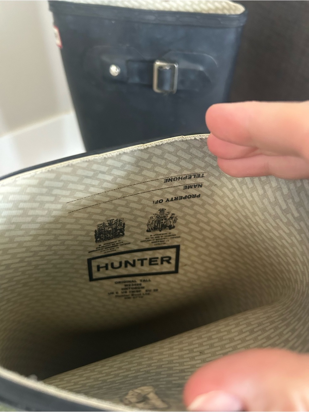 Hunter Black Tall Rain Boots - Picture 8 of 10